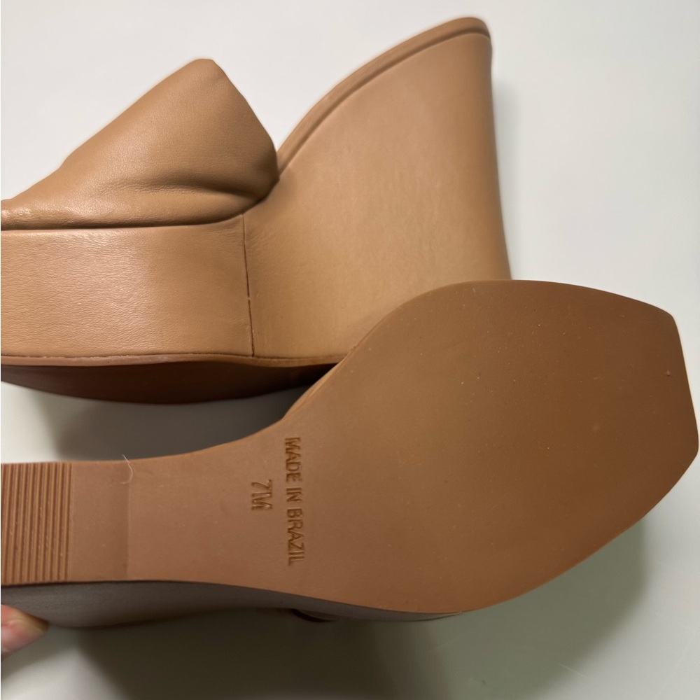 NWOT Steve Madden Women's Brown Wedge Heels - Picture 4 of 4